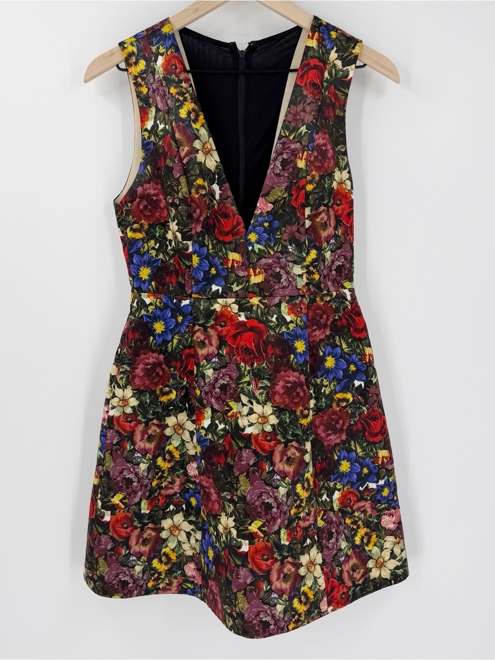 Alice + Olivia Kiro Floral Print Mini Dress Size 6 Cocktail Event Evening